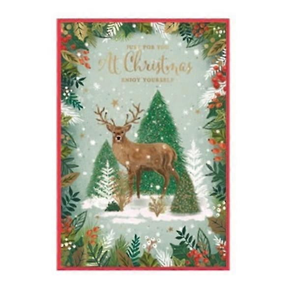 Simon Elvin At Christmas Enjoy Yourself Greetings Card (Pack of 6)