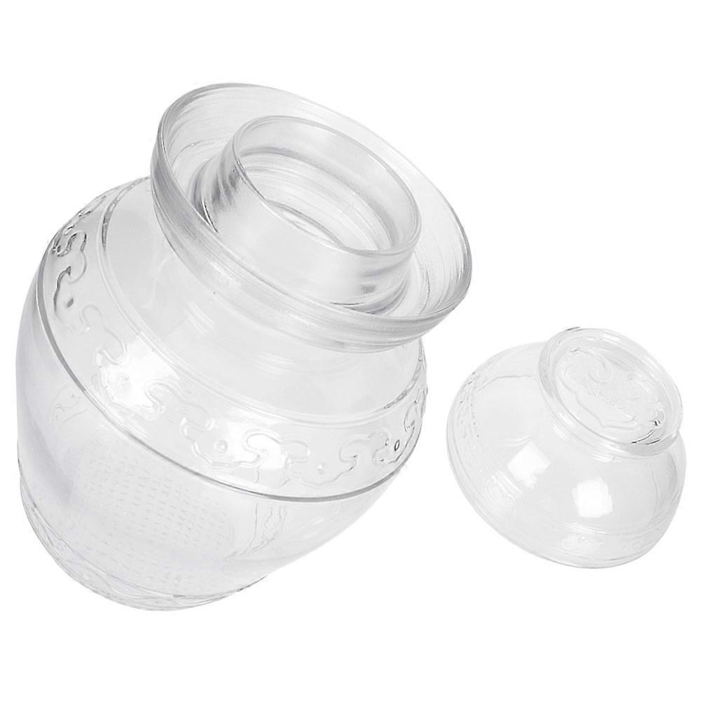 Glass Pickle Jar for Fermenting Vegetables 2Pcs Storage Container