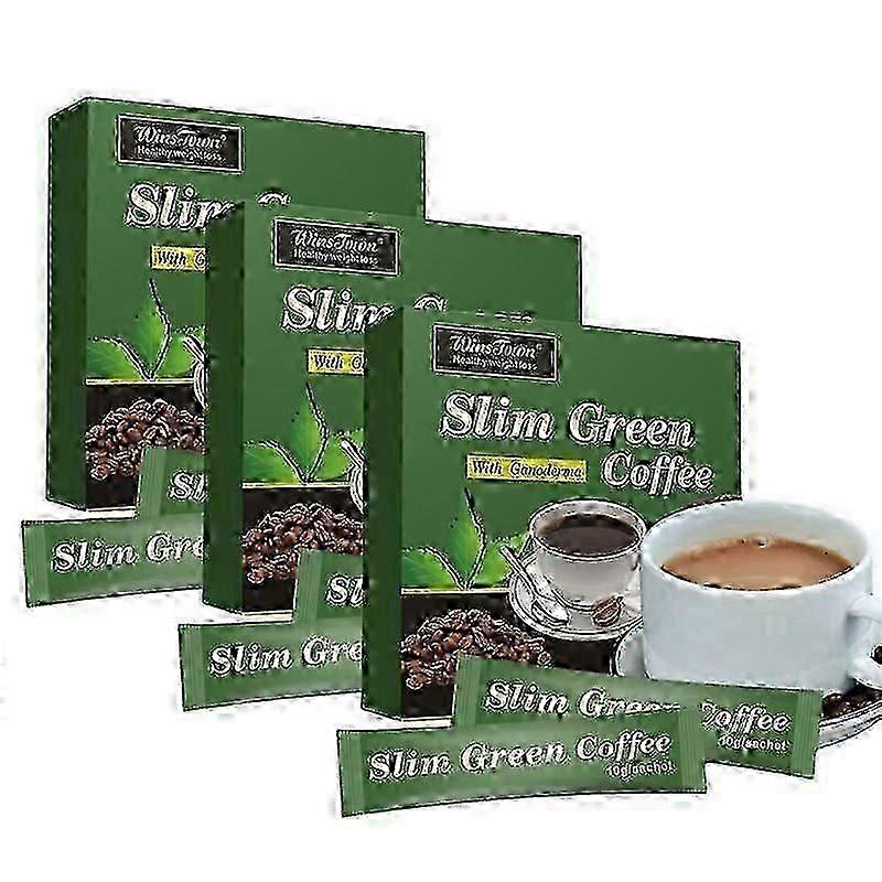 18 Teabags Slim Green Coffee with Ganoderma Control Weight Weight Tea.z