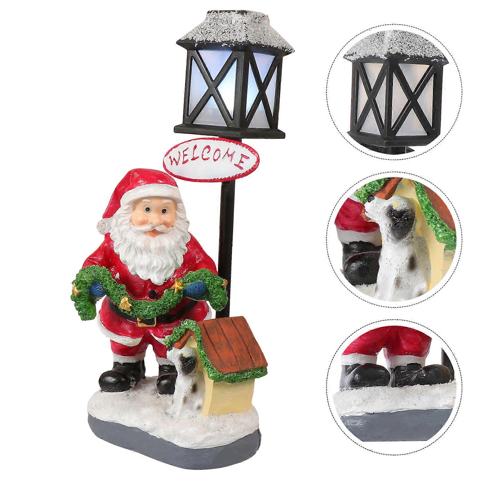 Xmas Night Lamp Adornment For Shop Windows Holiday Charm 10.5X7CM Red Lighting 2Pcs