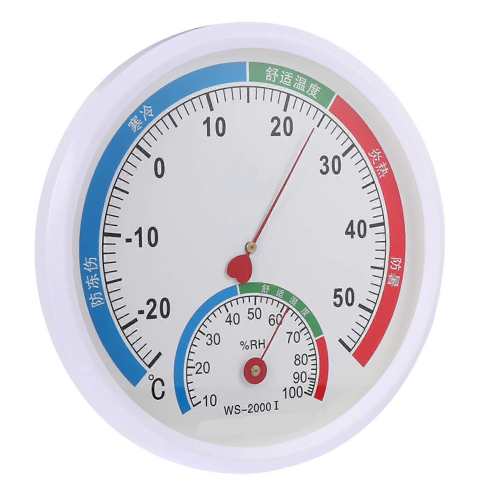 High Precision Hygrometer 1Pack Practical Testing Tool Indoor Use 20X20Cm White Temperature Monitoring