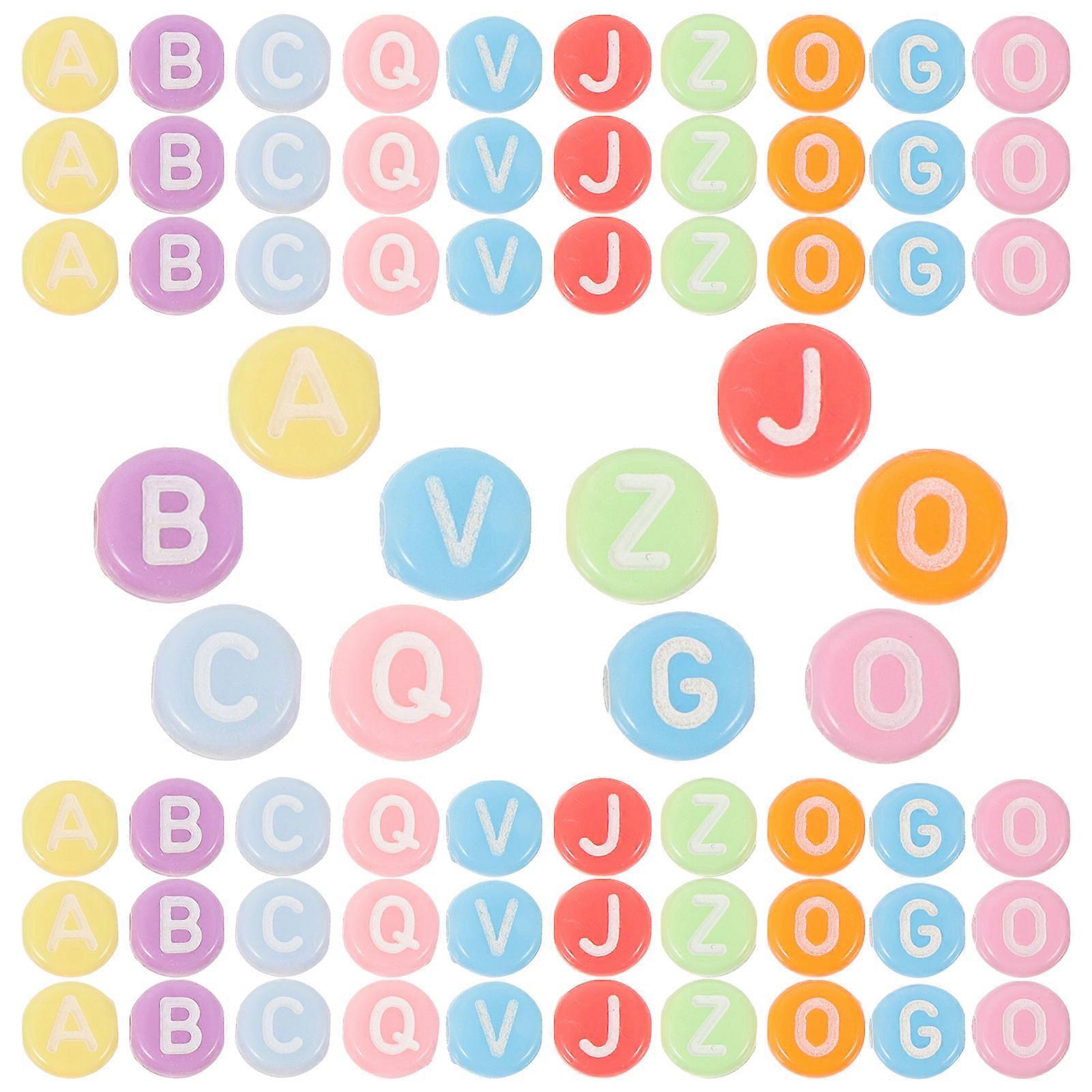 500Pcs Acrylic Letter Beads Versatile Craft Supplies Ideal For DIY Bracelet Making Assorted Color Perfect For All Occasions