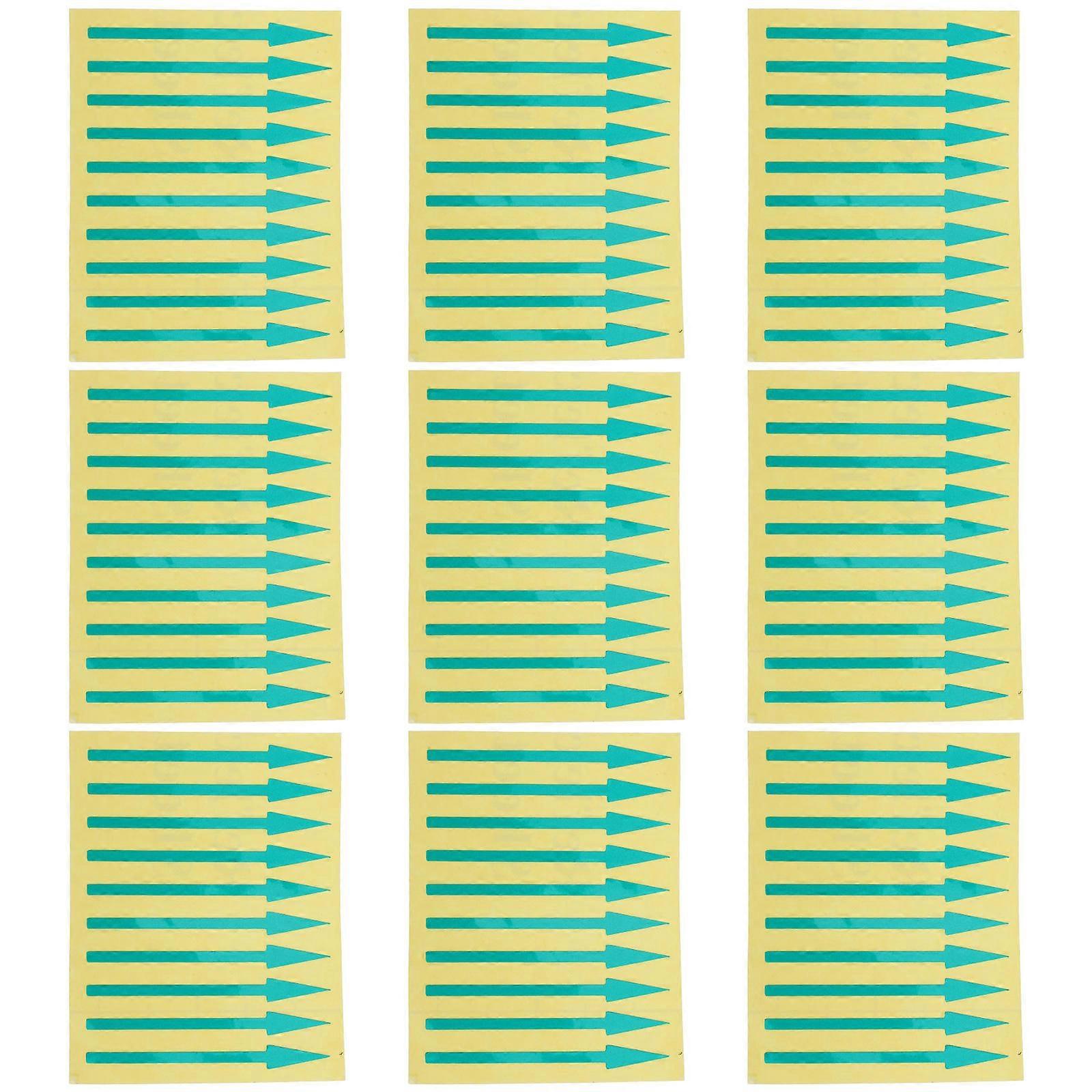 Green Reflective Arrow Stickers for Instrument Panel Indication 300Pcs