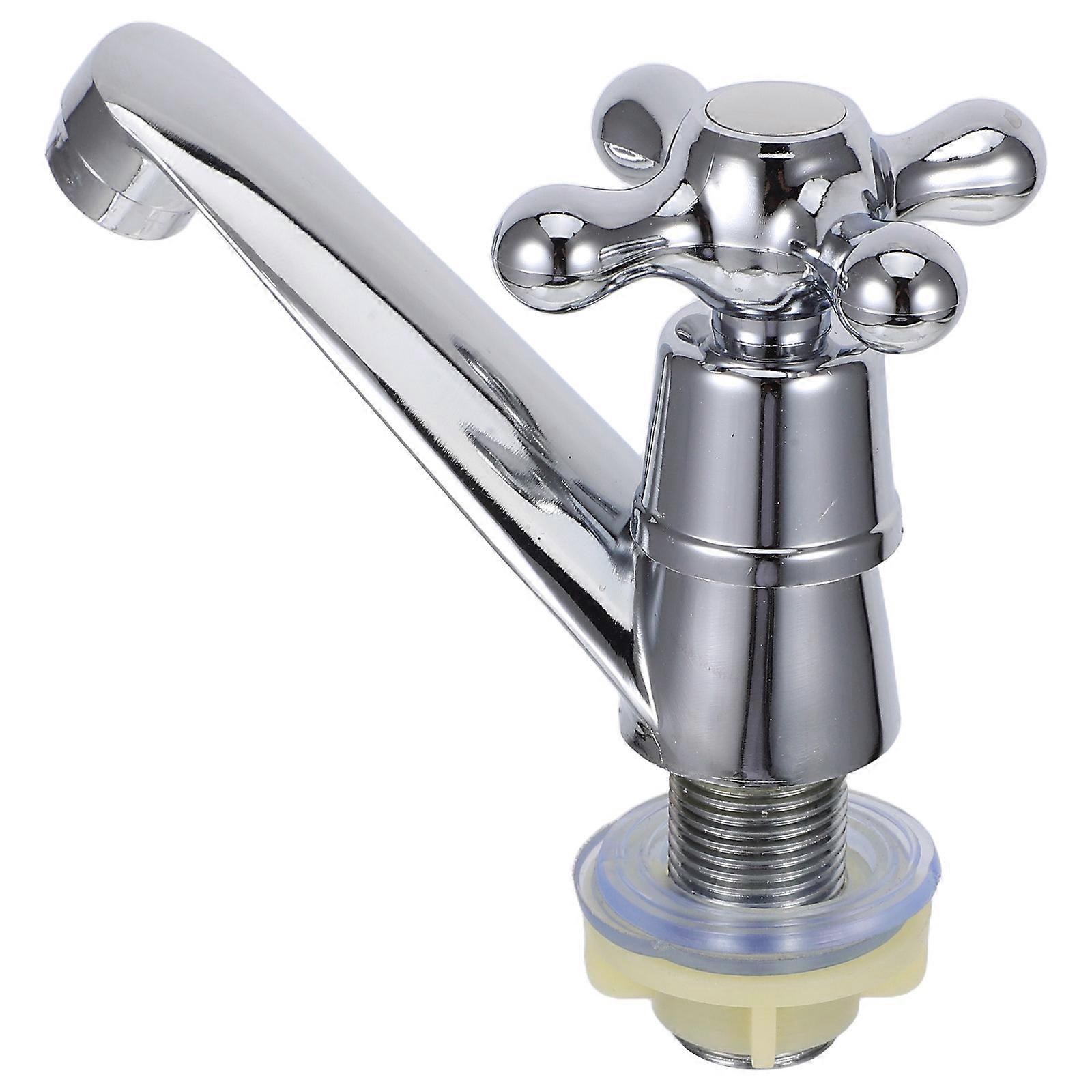 Single Cold Water Faucet Basin Faucet for Durable Use 2Pcs