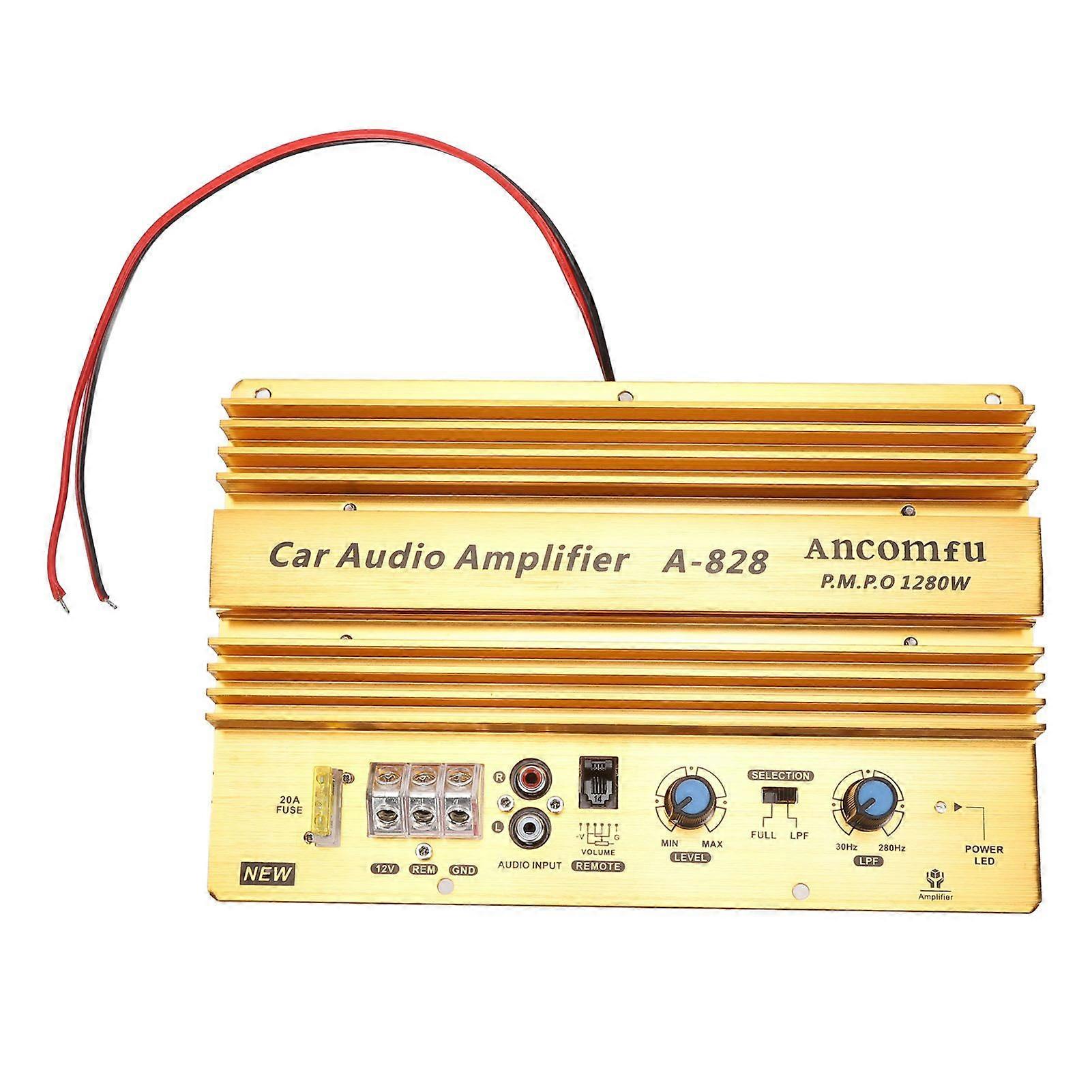 Auto-Hochleistungsverstärker-Verstärkerplatine 12V 1280W Aktive Auto-Bass-Subwoofer-Verstärkerplatine für 812-Zoll-Tieftöner-Lautsprecher