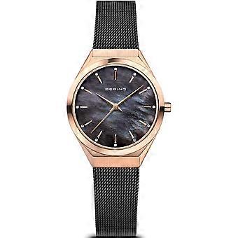Bering Noir Acier Inoxydable Ultra Slim 18729-166 Montre Femme