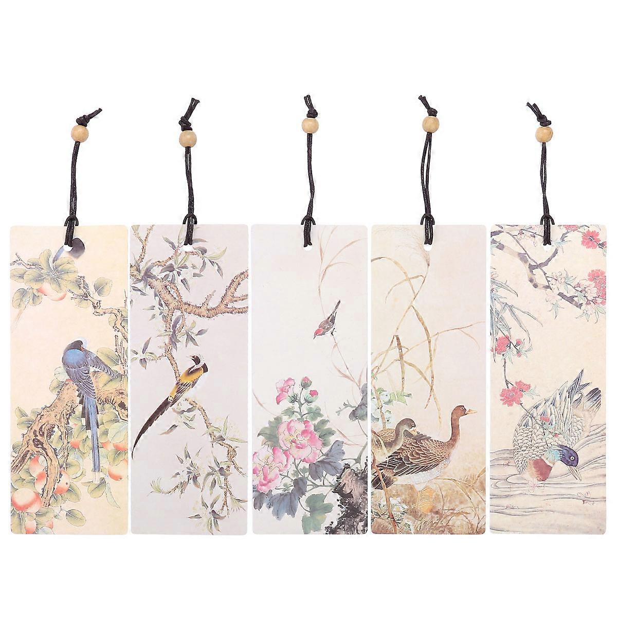 Book Markers Flower Bird Style for Book Marking 5Pcs Set