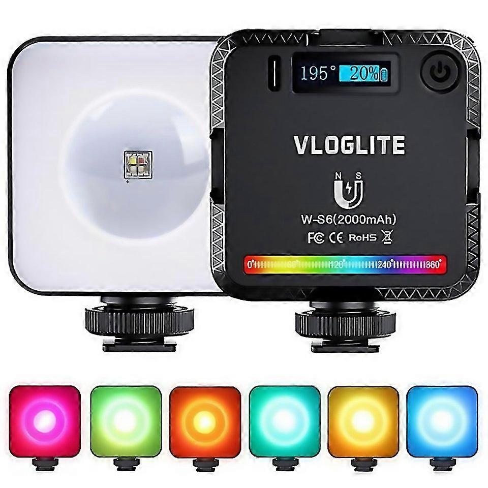 Mini lampe LED RVB magnétique couleur pour appareil photo Vloglite WS6, ambiance coucher de soleil