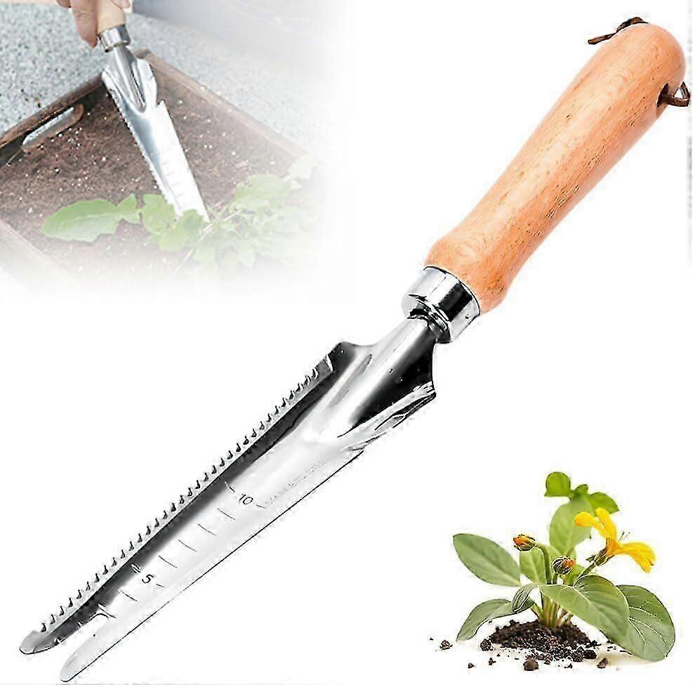 Weed Puller Tool, Upgraded 13inch Wooden Handle Gardening Weeding Tool