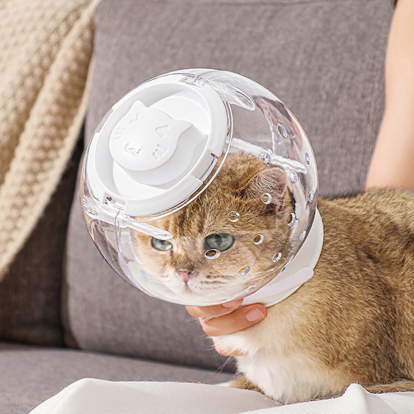Cat Muzzle Breathable Transparent Space Hood Anti Scratch Portable Cat Mouth
