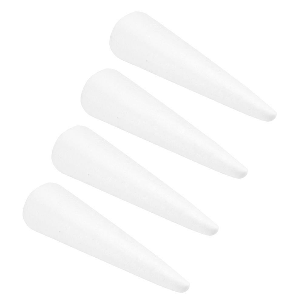 White Foam Cone Craft Cones for Decoration 12Pcs Pack