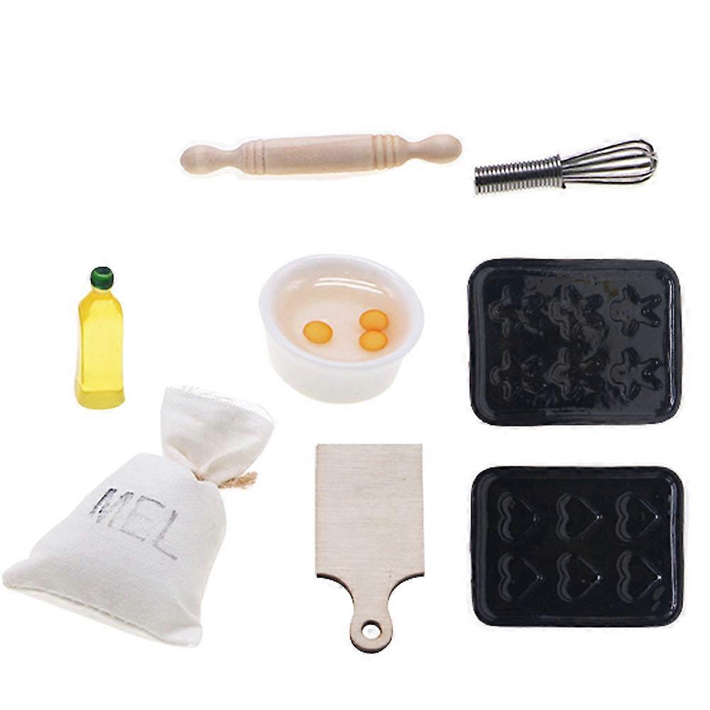 Mini House Baking Model for Decor Simulation Toys 1Set Assorted Color
