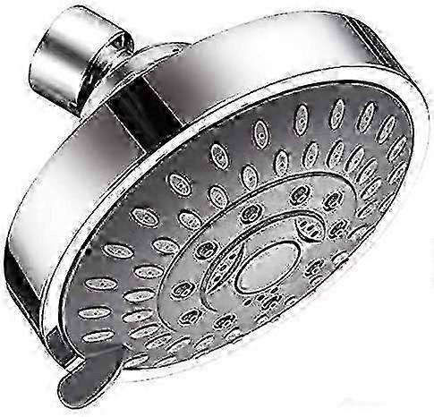 High-Pressure Fixed Shower Head,Diameter 10cm, 5 Spraying Modes Adjustable, rotated 360 Degrees,Anti-Low Water Pressure, Chrome Plating, Suitable for-