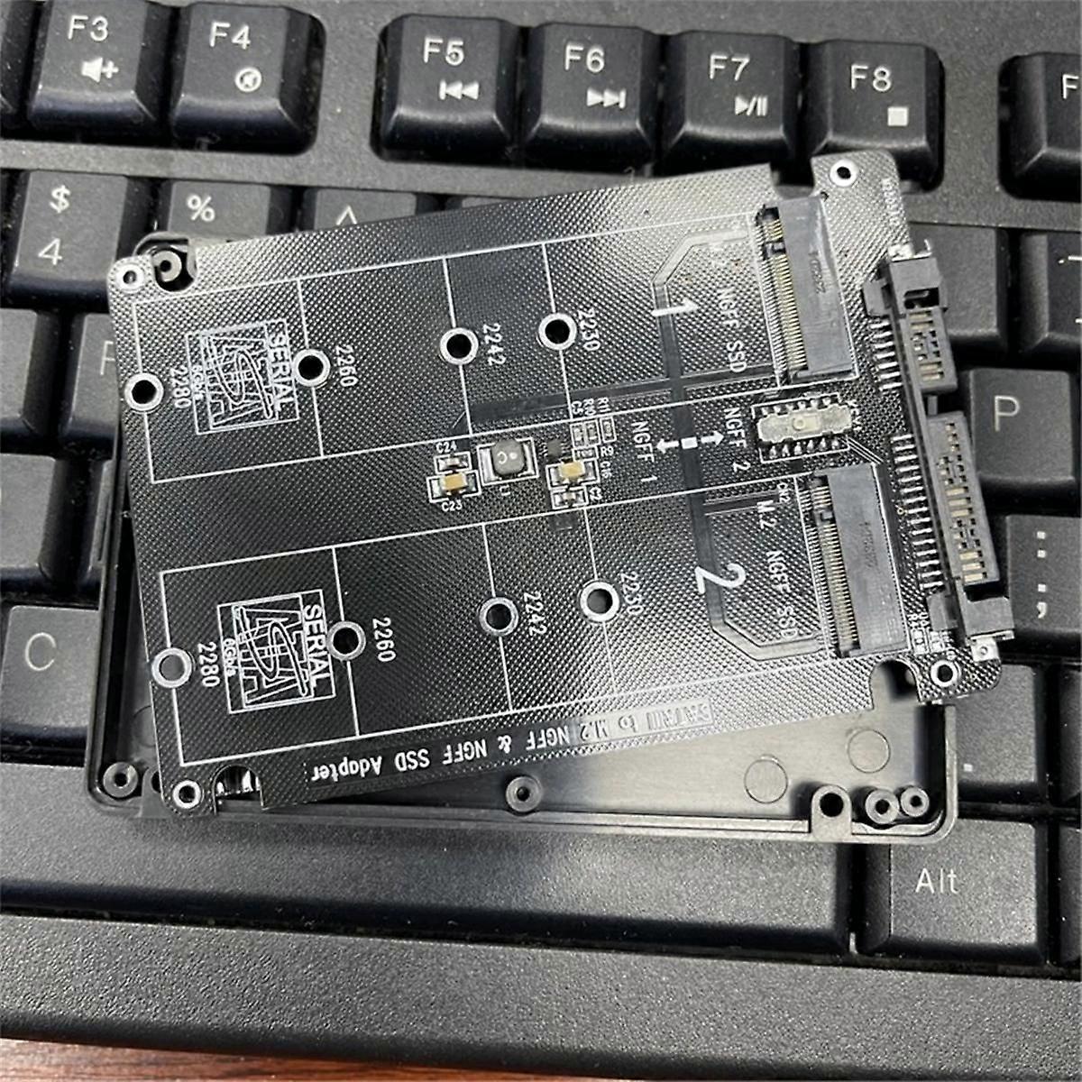 Dual M.2 to SATA3.0 Adapter M.2 SATA Protocol SSD Adapter 2 Port NGFF M.2 B Key to SATA 3.0 6Gbps M2 to SATA Converter