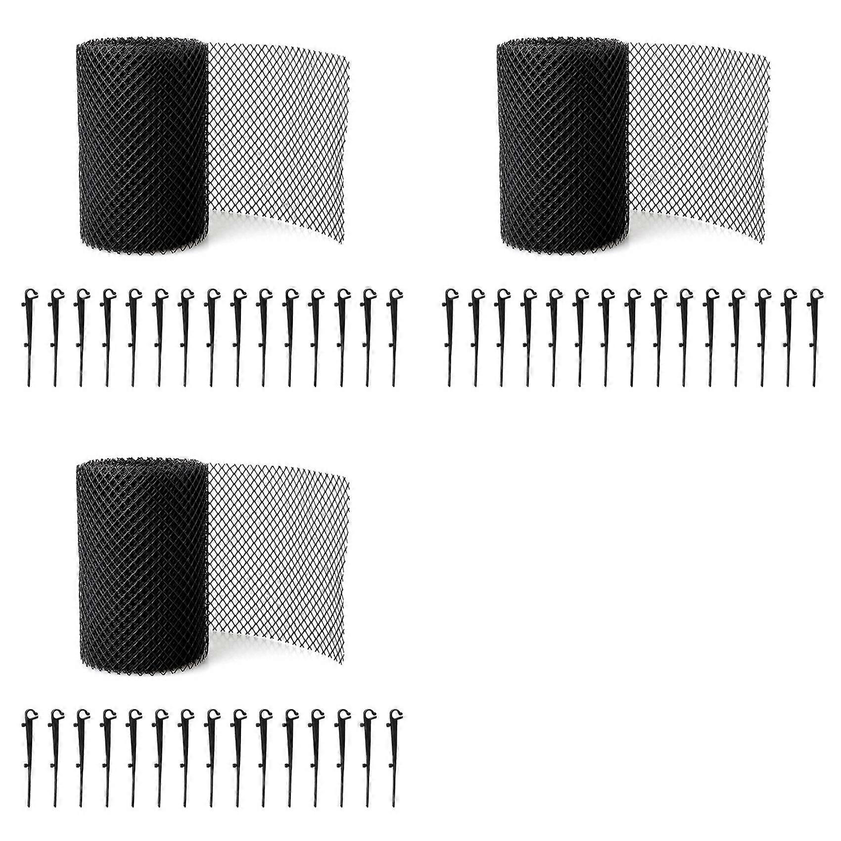 3X Mesh Gutter Guard Leaf Protection Mat Guttering Block Leaves Prevent Clogging Garden Protection Net