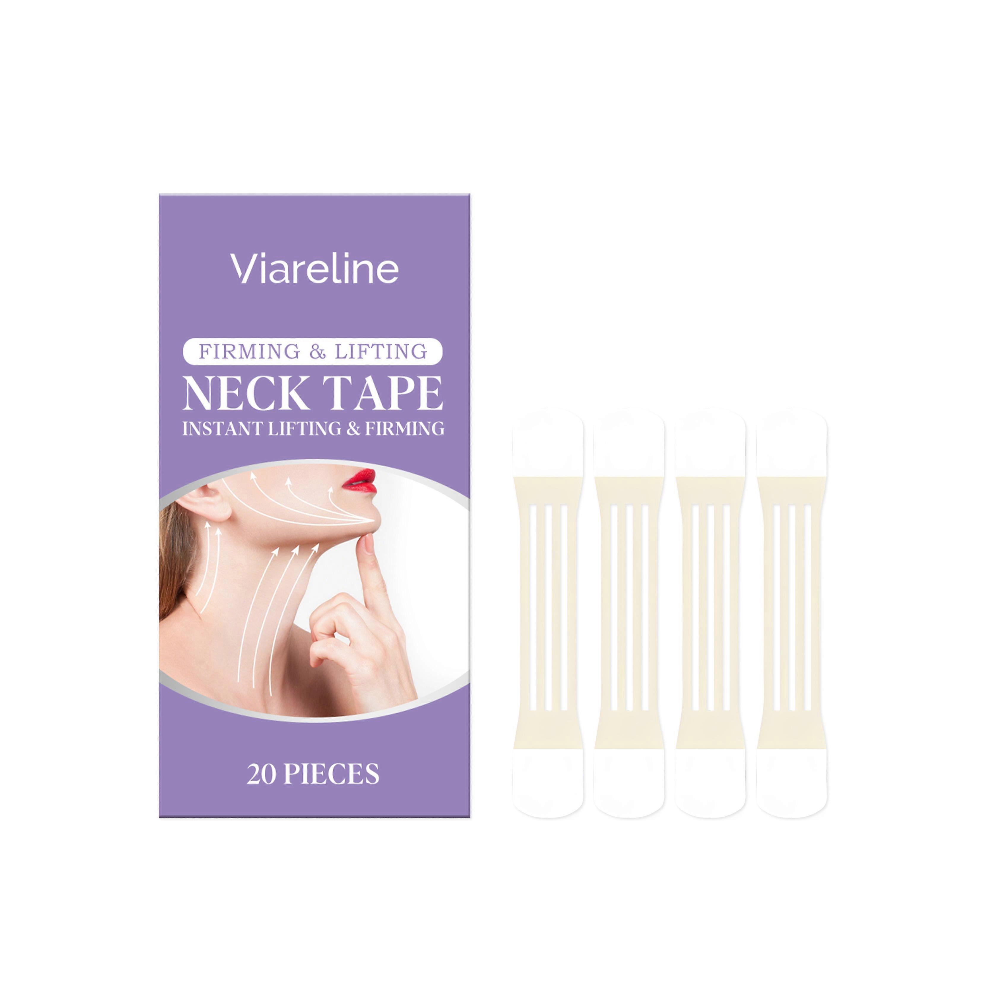 Viareline Neck Elastic Patch, Double Chin Small Face V-Shaped Face Transparent Patch, Neck Patch Tape Care Patch
