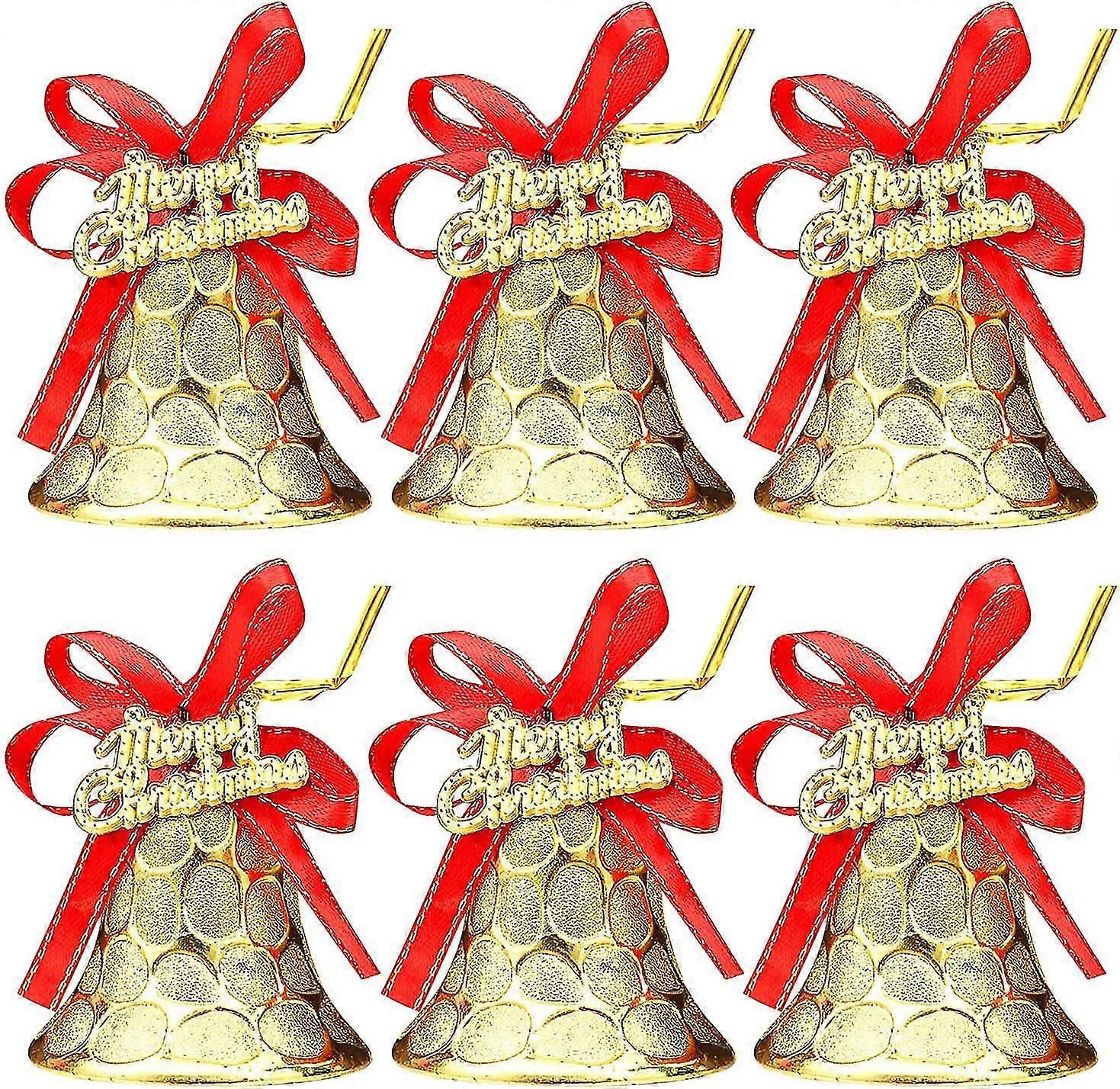 6 Pcs Christmas Bell Pendant Decoration