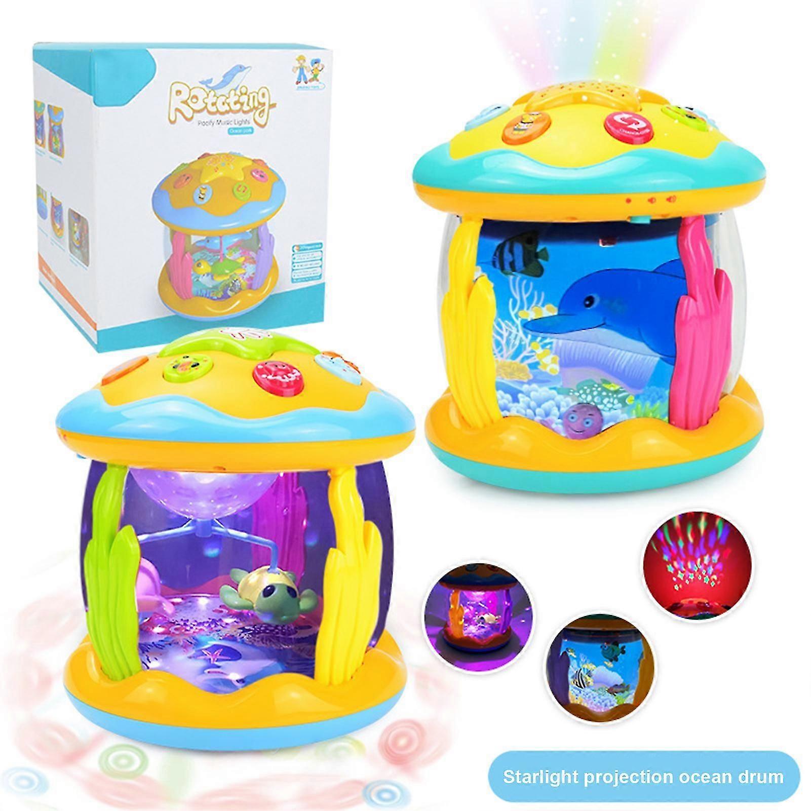 Baby Ocean Rotating Projector With Pacify Music And Led Lights Early Developmental Toy