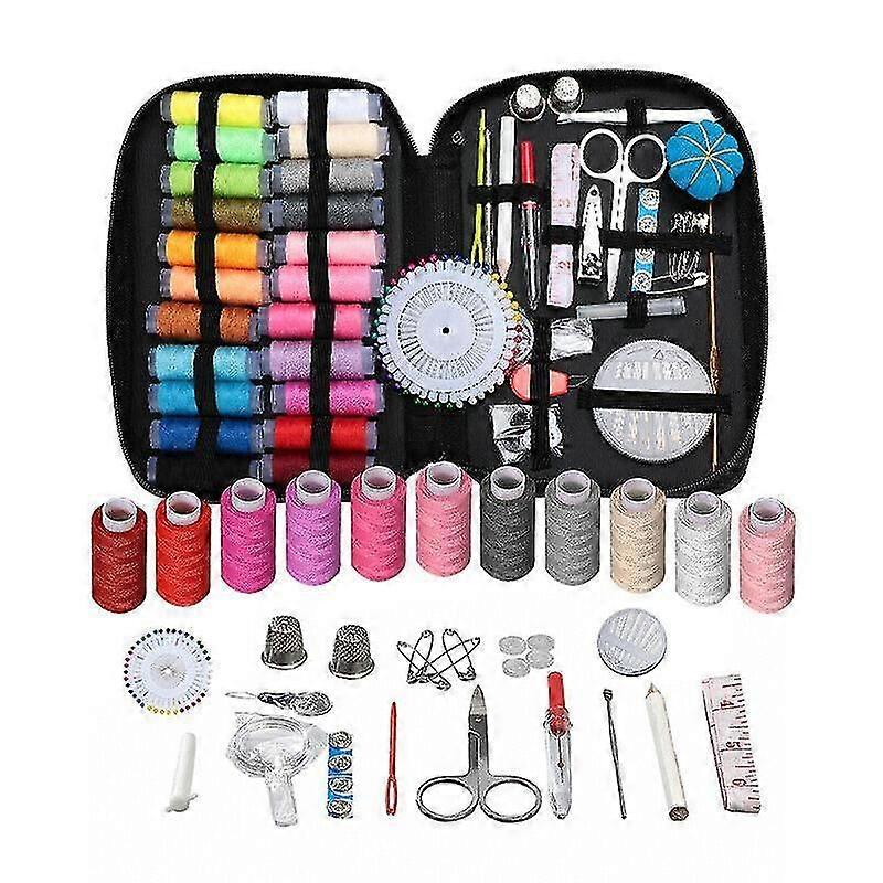126pcs/set Sewing Kit Scissors Needle Thread For Home Stitching Hand Sewing Tool