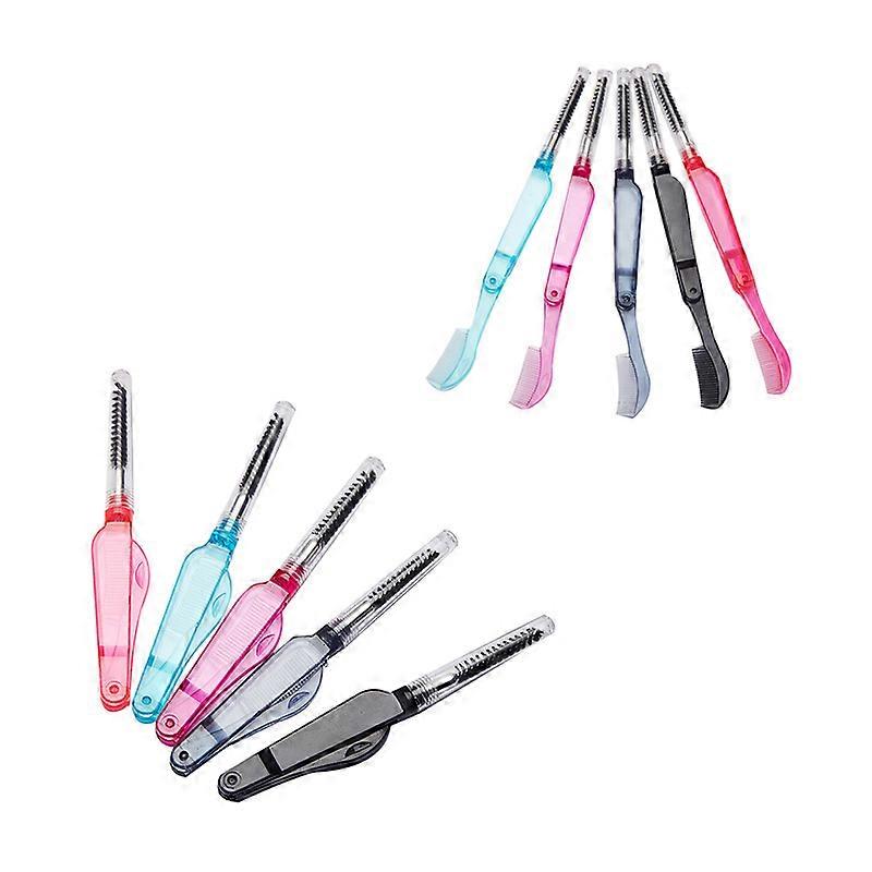 2PCS Random Color Double Ended Eyelash Brush,Eyelash Comb,Eyebrow Comb
