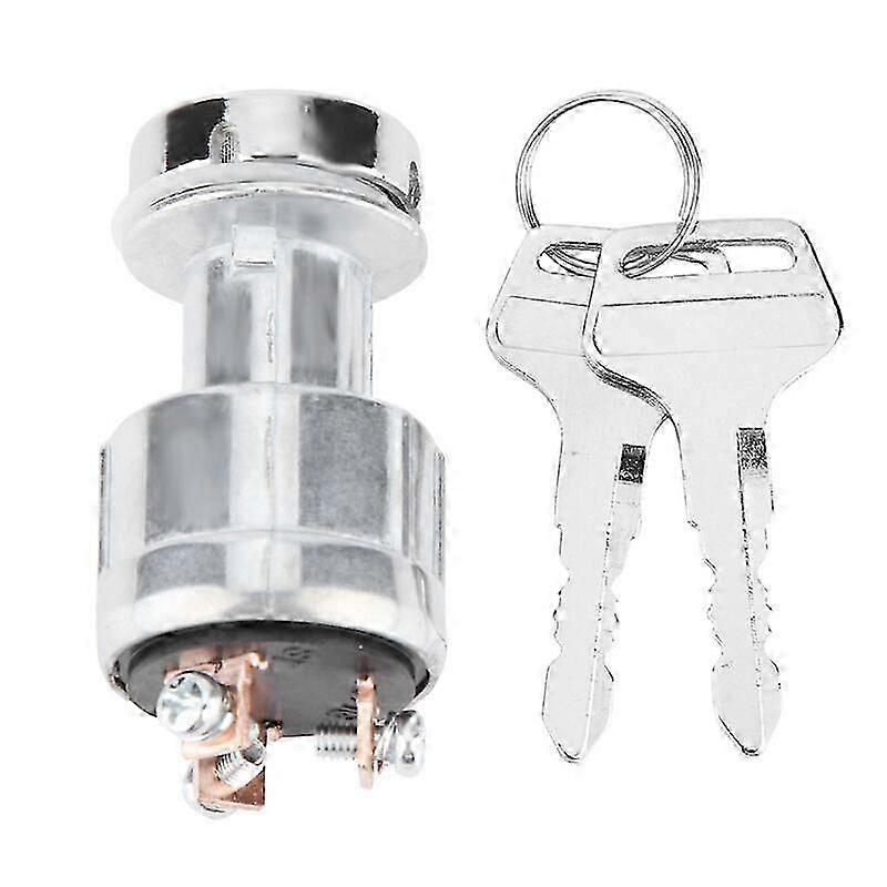 Ignition Switch Starter With 2 Keys, Suitable For 12v/24v Car Motorcycle Marine Switch Starter Lock Universal