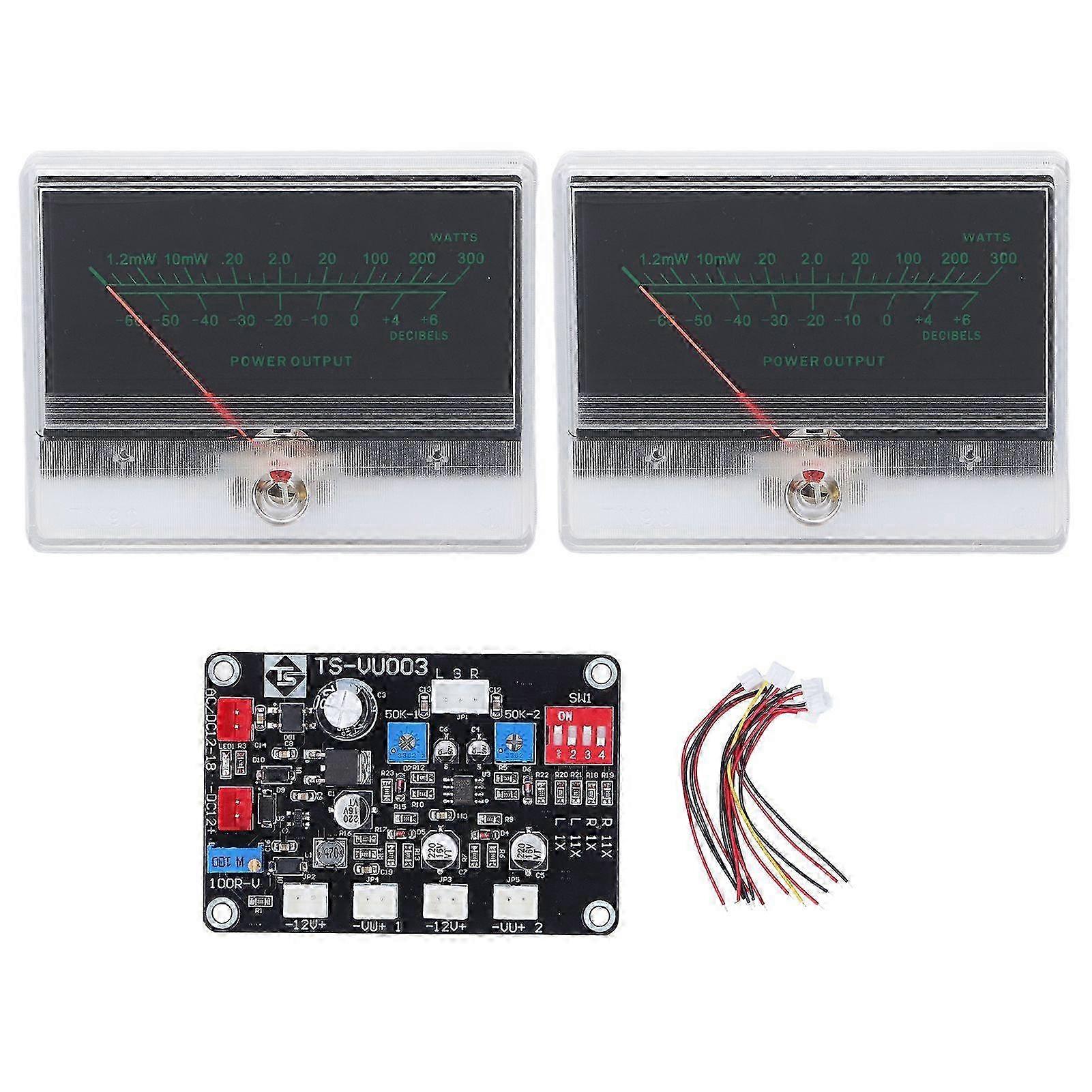VU Meter Driver Board High Precise Adjustment Power Amplifier DB Meter with Backlit for DIY