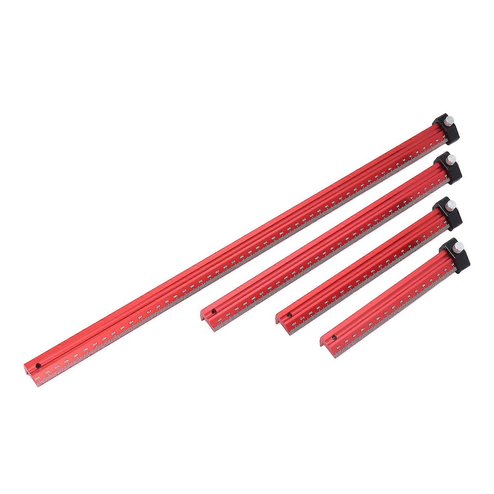 4Pcs V Shaped Straight Ruler 4 6 8 10in Double Sided Scale Woodworking Edge Ruler Corner Measuring Tool