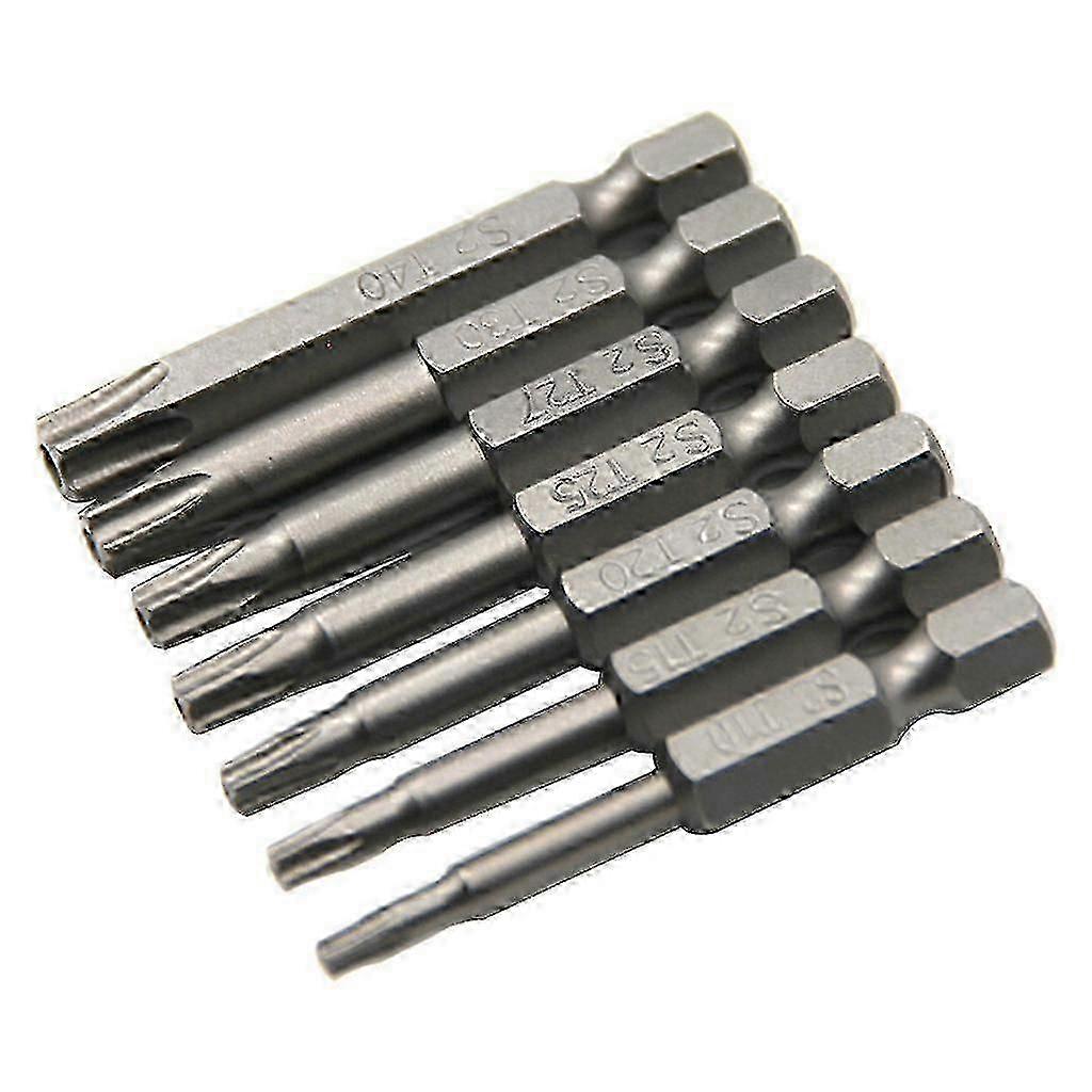 5 Point Security Star Torx Screwdriver Bits Set T10-t40 2-inch Length 7 Pieces Edition 0820
