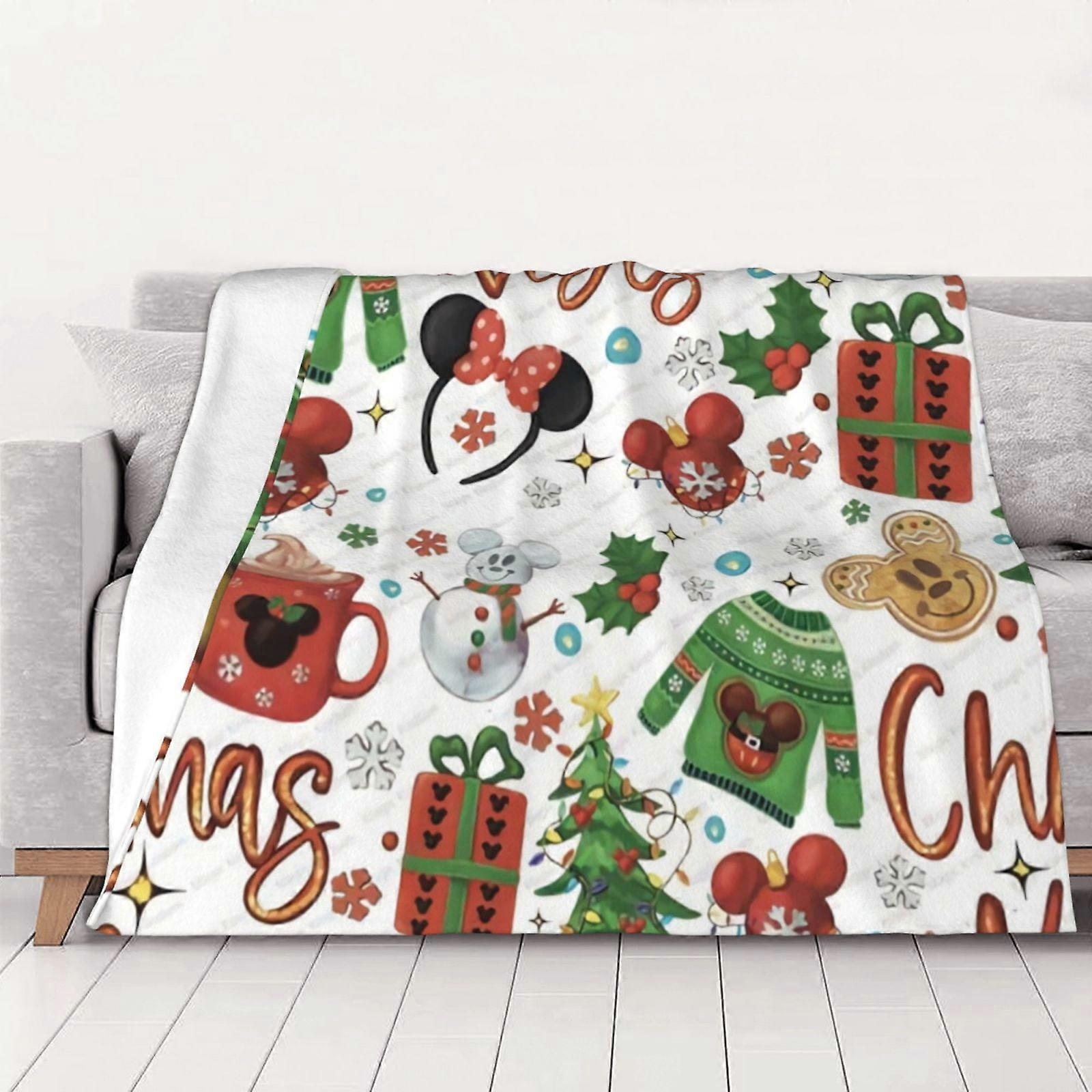 God Jul Fleecefilt Supermjuk Mysig Pläd, För Man Kvinna Gamla Människor & Barn Sängkläder Funktioner - Supermjuk 60"X50"