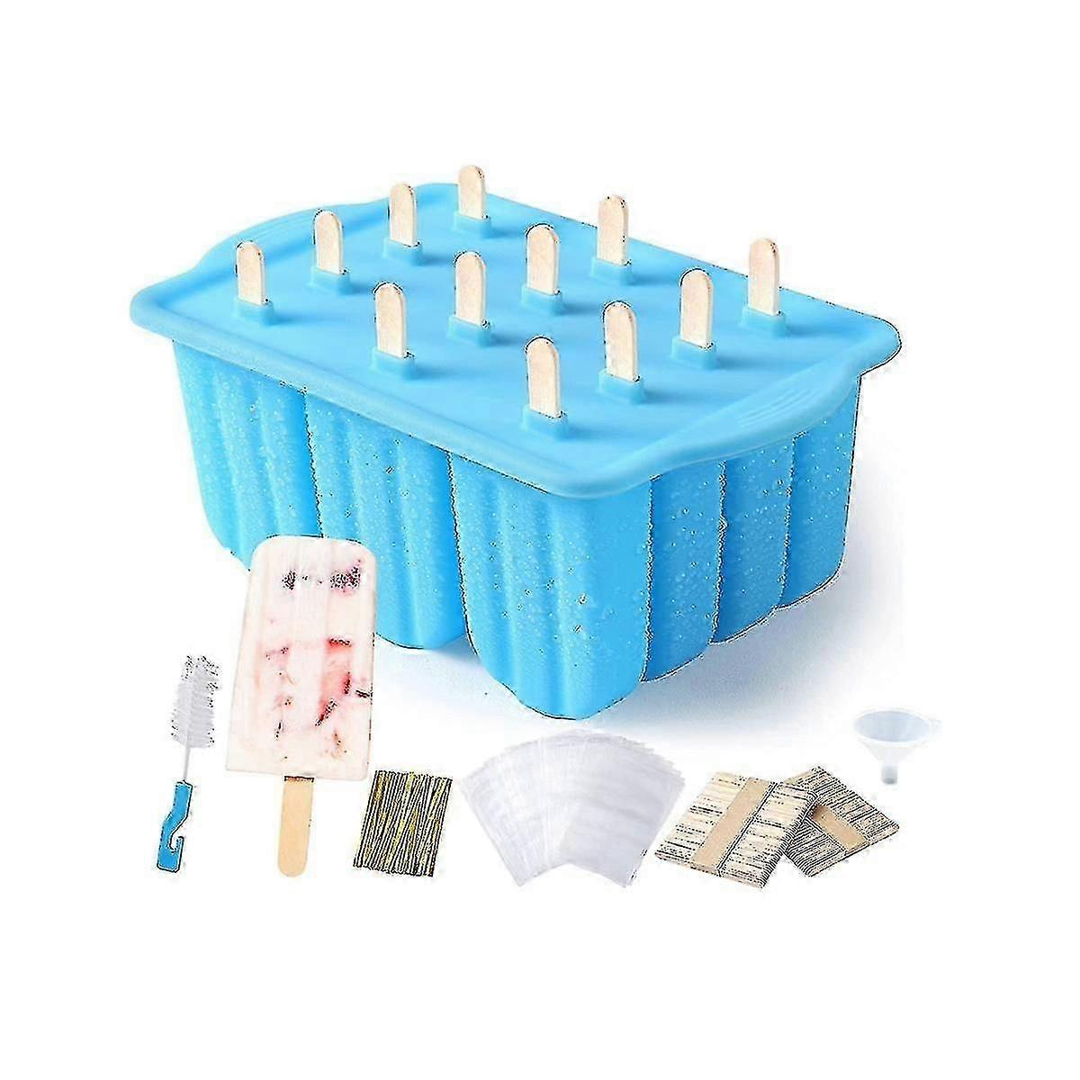 Popsicle Molds Silic -, 12 Pieces Popsicle Trays For Zer, Ice Cream Popsicle Mo