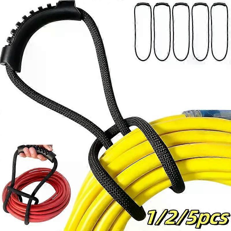 Storage Strap Heavy-Duty Hook and Loop Cord Carrying Strap Hanger and Organizer with Handle for Pool Hoses Garden Hoses Cables