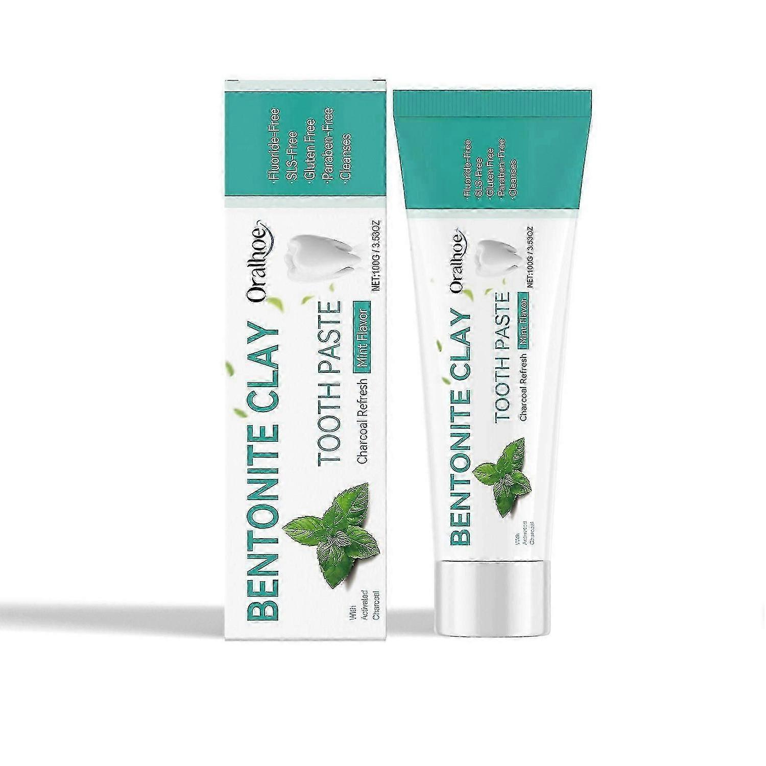 Hydroxyapatite Toothpaste, Bentonite Clay Toothpaste, Fluoride-Free Toothpaste for Sensitive Teeth, Gentle and Effective Formula