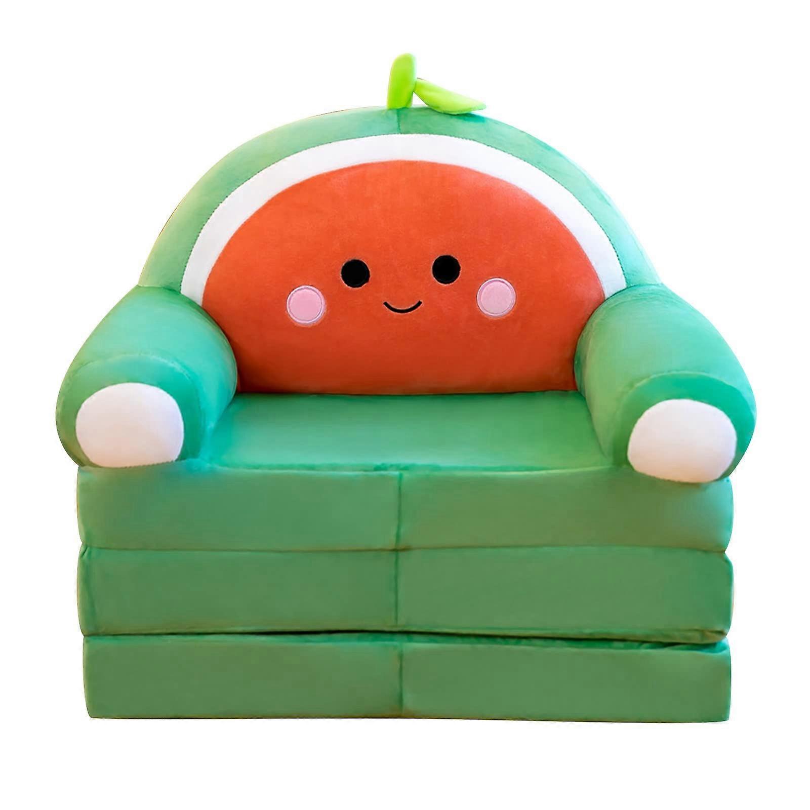 Plush Foldable Children's Sofa 2In1 Backrest Chair One Size Folding Lazy Sofa Bed For Living Room