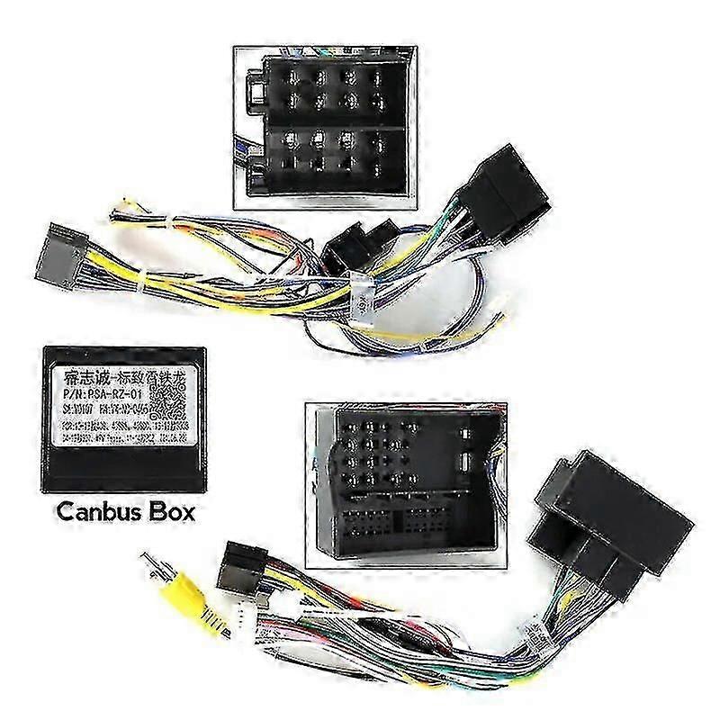 Dashboard Panel Frame with Power Cord and Canbus Cable for Peugeot 307 2004-2013