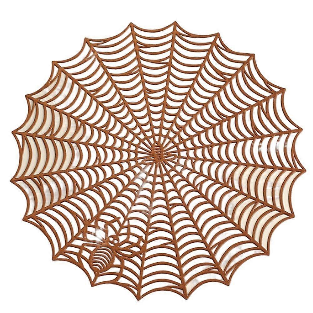 Lace Spider Web Tablecloth for Halloween Round Table Decoration 15 Inch