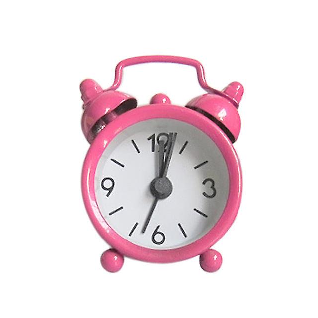 Mini Alarm Clock Electronic Round Number Double Bell Desk Table Digital Quartz Clock Home Decoration Retro Portable Cute Durable