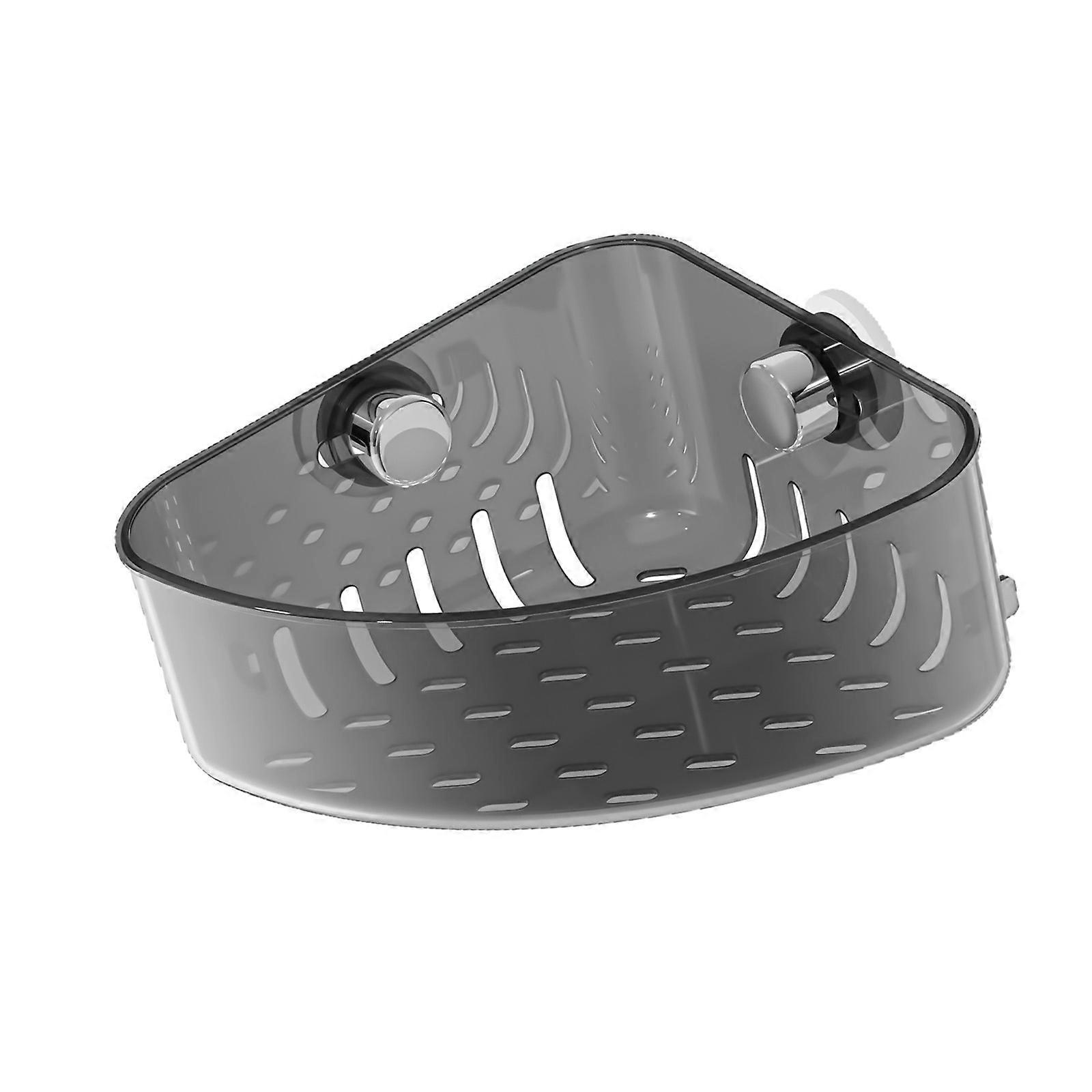 Corners Mounted Kitchen Sink Shelf With Suction Cups Space Saving Organizer Plastic Easy Install Removable Rack Multicolor