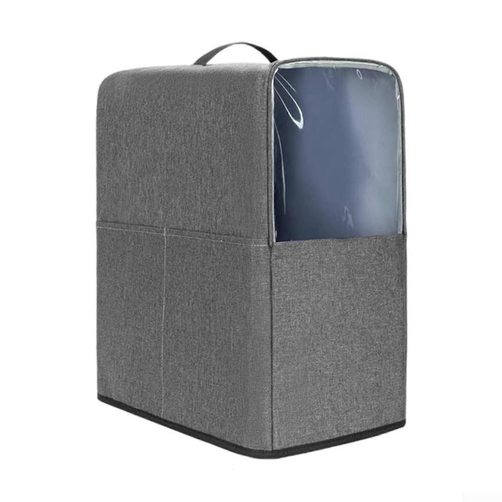 Clear Protective Spill Cover For Shaved Ice Machine With Dustproof Fabric And Flexible Edges  grey