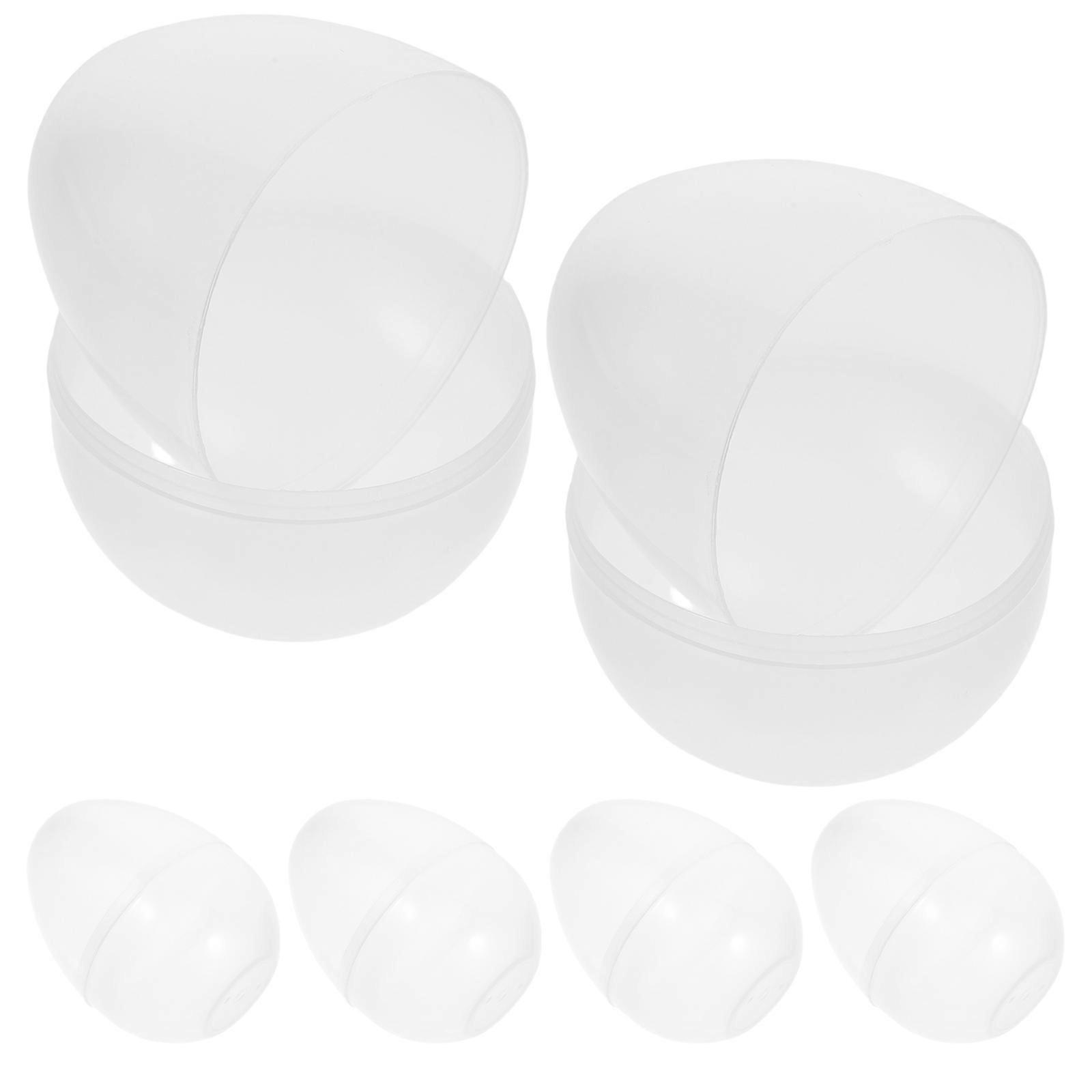 6Pcs Transparent Plastic Easter Eggs for Party Gift Fillable Use