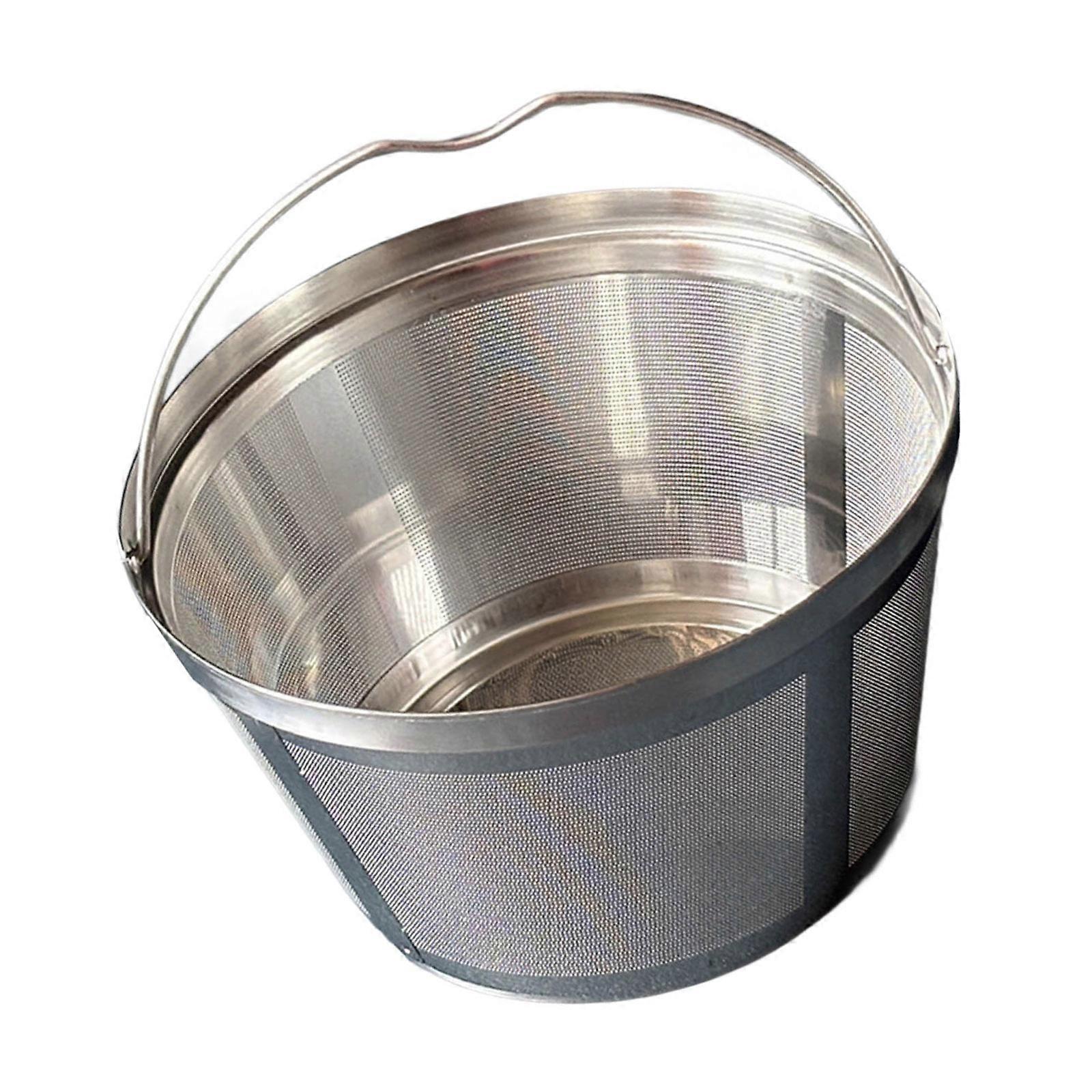 Efficient Round Coffee Machine Filter Basket 304 Nonrust Steel Rustproof Easy Cleaning Fine Meshes Screen Multicolor