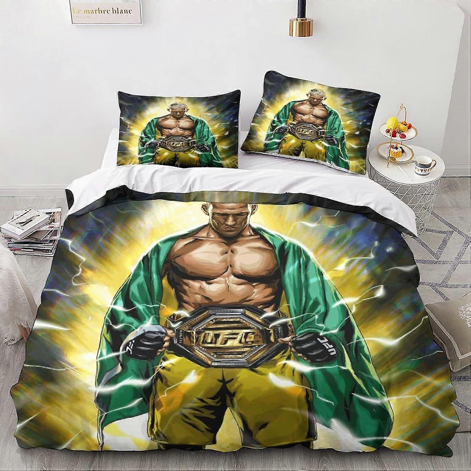 GENBAK MMA 3D Duvet Cover Set Fighter Effect para crianças e adultos Impresso Cama Colcha Set com fronhas UFC