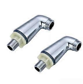 Deck Mounted Bath Filler Shower Mixer Tap, Chrome Finish, 2Pack, Leg Adapter Extension, Easy Installation