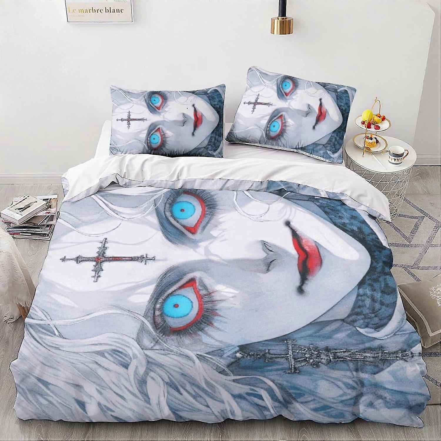 LikeEj Animes و Mangas غطاء لحاف مجموعة الفراش الخيال غطاء المعزي نمط أنيمي غطاء غطاء ديكور غرفة الملك