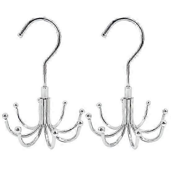 2Pcs Rotatable Belt Hangers Easy Access Belt Organizer Multifunctional Swivel Hooks for Closet Storage