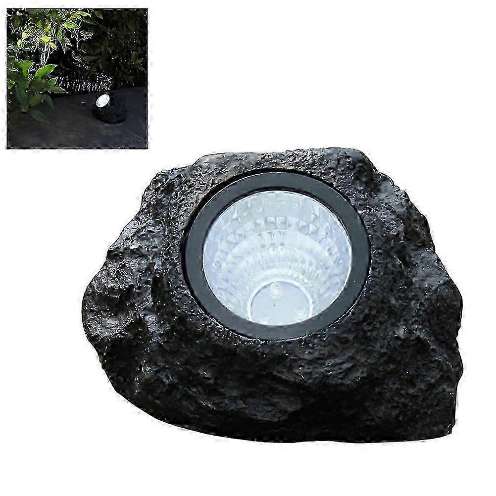 f Waterproof Solar Powered LED Lawn Light Outdoor Simulation Stone Lamp