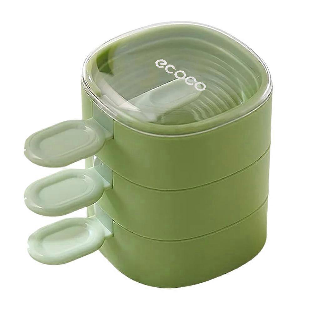 Ecoco Creatives Multi-Layer Ice Cream Mold, Popsicle Mold, Multi-Layer Popsicle Mould, Reusable Popsicle Molds Green