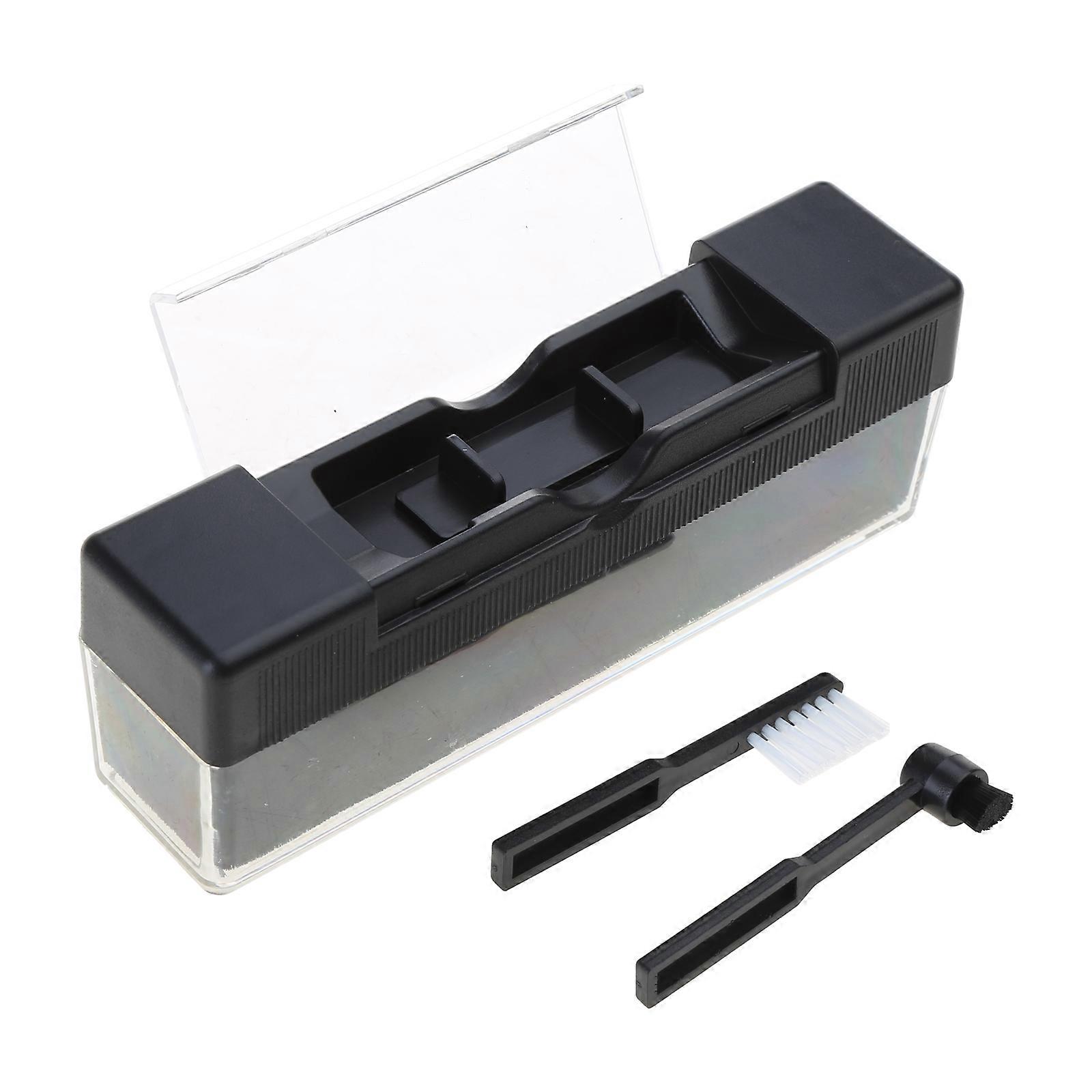 レコードクリーニングキットクリーナーブラシ静電気防止ベルベットレコードブラシアンチスクラッチターンテーブルビニールレコードLPクリーニングブラック