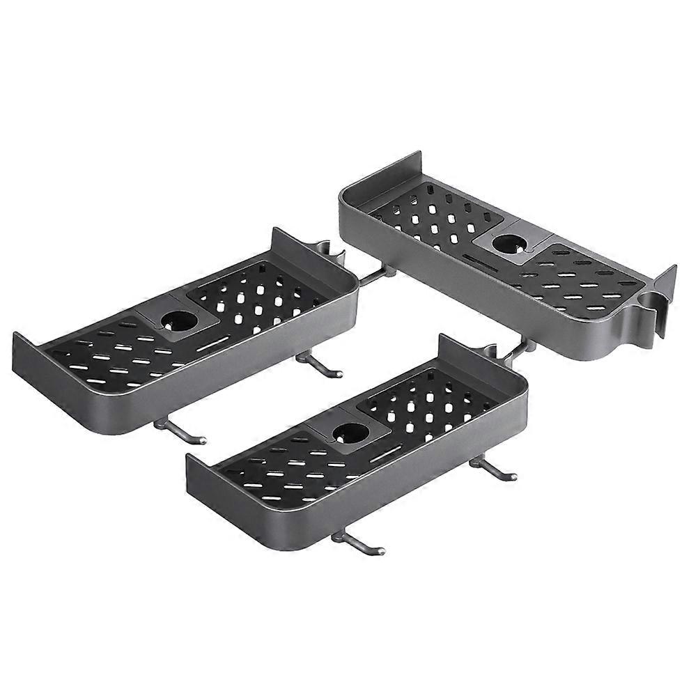 Shower Shelf Adjustable Height 3Pcs Organizer Rack for Bath Supplies