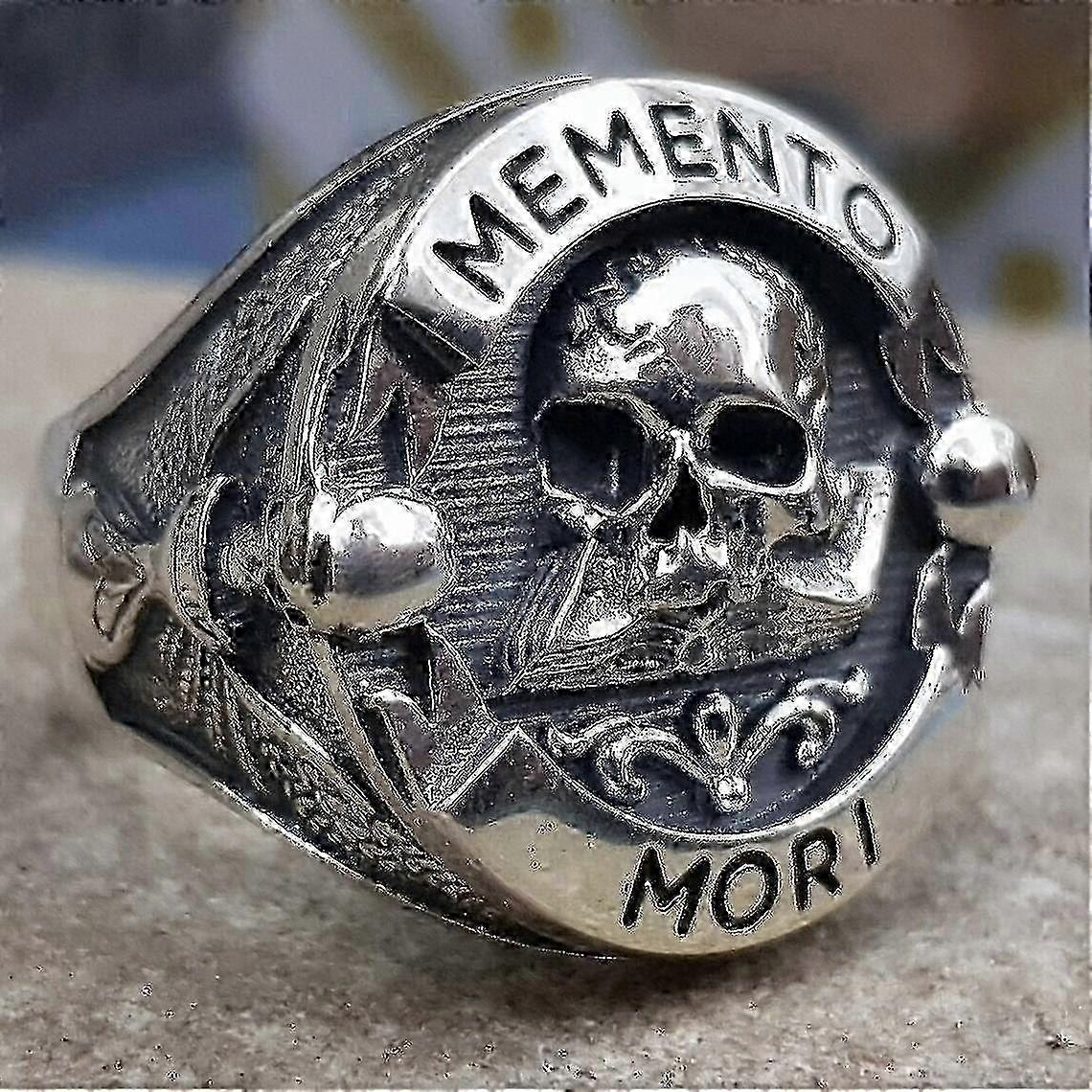 Memento Mori Skull Sterling Silver Ring