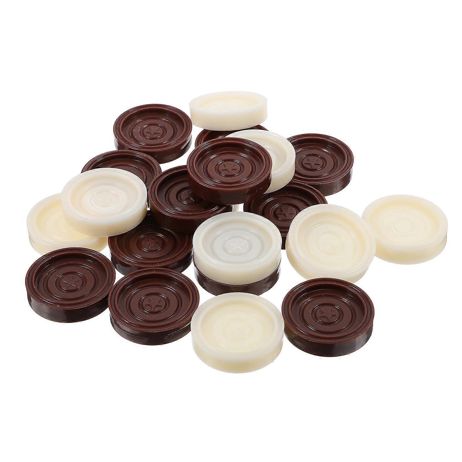 Chess Pieces Plastic Backgammon Checkers Pieces for Board Game 24Pcs